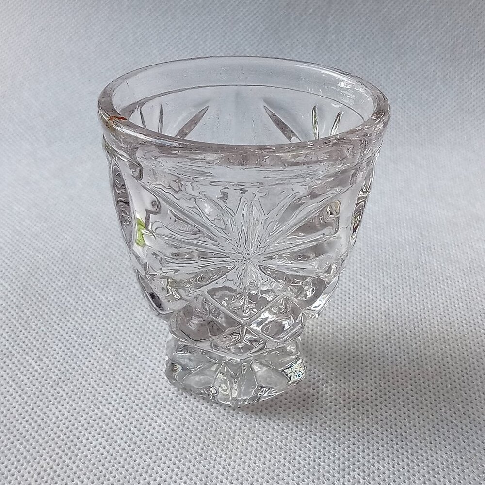 Small Vintage Etched Glass Dish